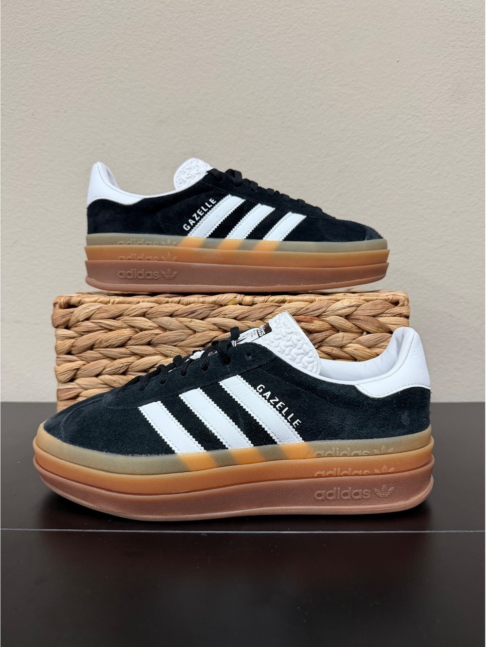 Size 8.5 - Adidas Women’s Gazelle Bold “Black Gum”
